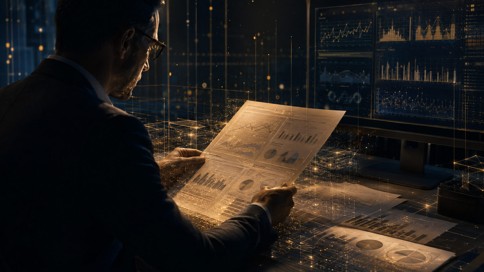 Illustration sobre d'un tableau de scoring de présence digitale sur 5 dimensions pour un professionnel suisse